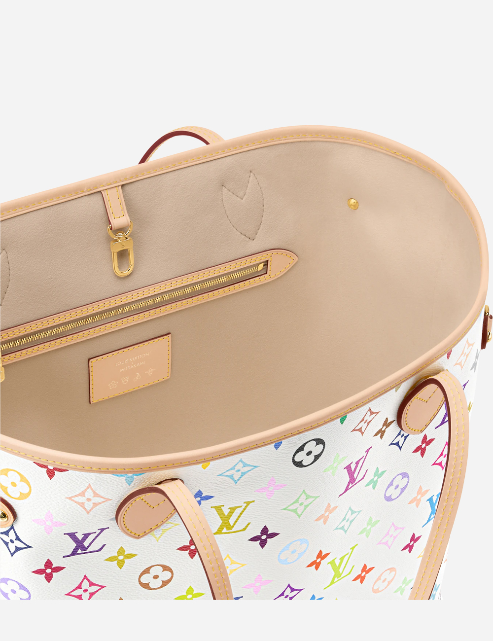 Сумка Louis Vuitton LV x TM Neverfull MM "Multicolor/White"