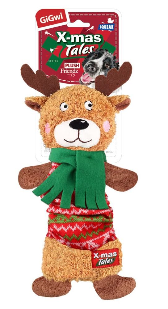 GiGwi 75471 Игрушка д/собак Кристмасс Олень с пищалкой 35см GiGwi 75471 Игрушка д/собак Кристмасс Олень с пищалкой 35см