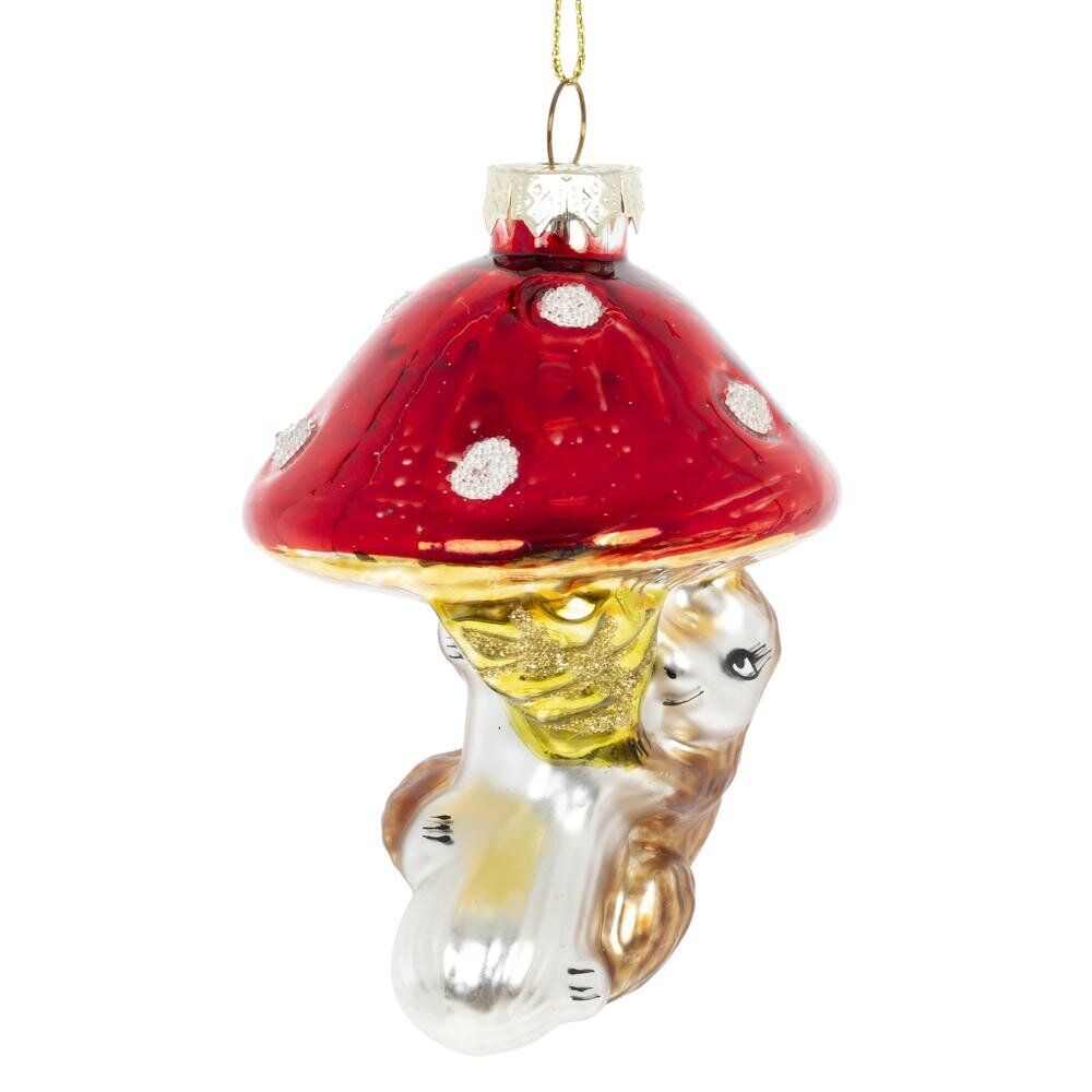 GAEM Украшение новогоднее "Гриб и ёж", L6,5 W6 H11 см