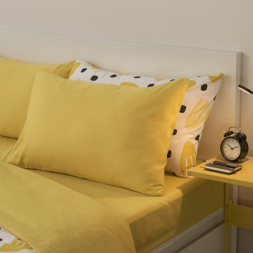 Простыня на резинке IKEA BRUKSVARA (БРУКСВАРА), Желтый, 180х200 см