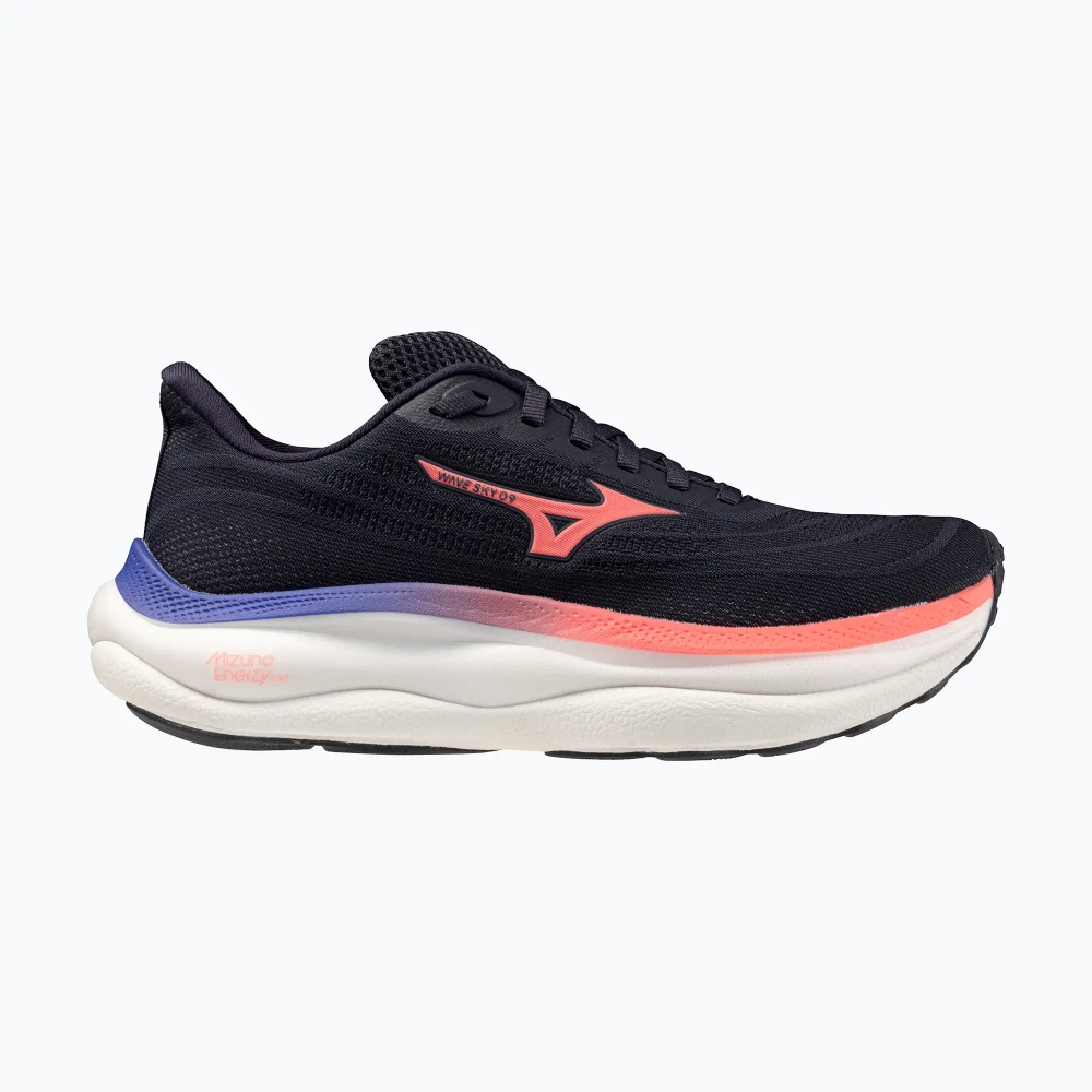 Женские Кроссовки для бега Mizuno Wave Sky 9 odyssey gray/striking coral/iris bloom