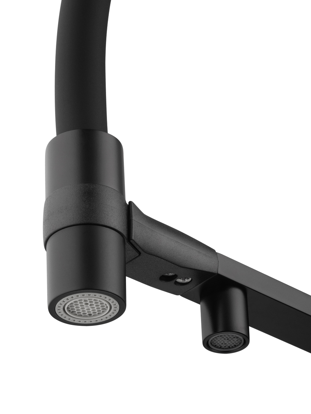 Смеситель для кухни с гибким изливом и подключением фильтра WONZON & WOGHAND, Черный матовый (WW-88458012-MB)