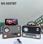 Радиоприемник с MP3 плеером, Bluetooth+часы NNS NS-6697BT