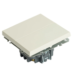 Переключатель перекрестный 2-клавишный (механизм), STEKKER, 250В, 10А, серия Эмили, RSW10-5111-01, белый фарфор, soft touch 50162