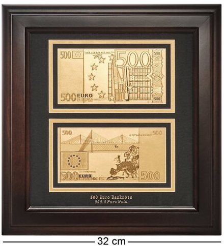 Gold Leaf HB-195 Панно «Банкнота 500 EUR (евро) Еврозона - 2/size»