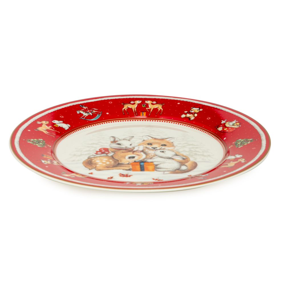 НАБОР ПОСУДЫ LEFARD "C НОВЫМ ГОДОМ" 3 ПР.: САЛАТНИК 800 МЛ, ТАРЕЛКА 19 СМ, КРУЖКА 400 МЛ (КОР=8НАБ.)