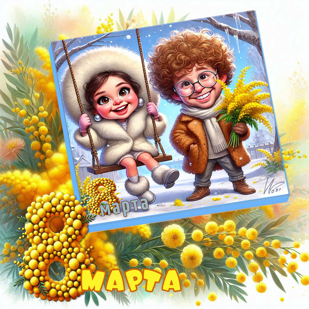 Шокобокс 8 марта-2, мини-плитка, 9шт