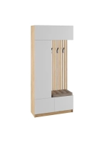 Прихожая с зеркалом Белый 199.6х40х220