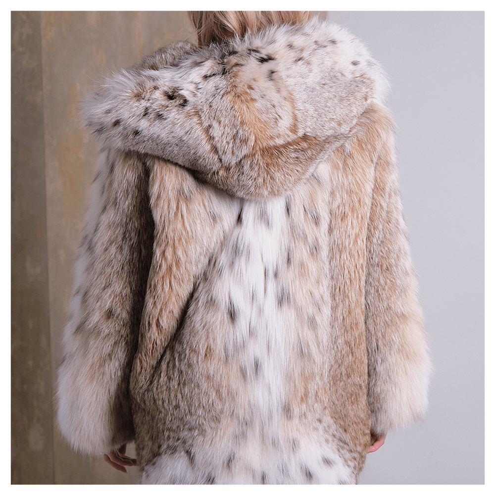 Шуба из меха рыси «Золотое Сияние»