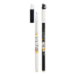 Ручка гелевая, пиши-стирай, Basir, синие чернила, серия "Котёнок", колпачок с фигуркой, 12 шт