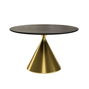 Стол круглый AXIS 120, шпон / опора золото