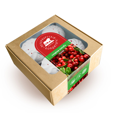 Зефир Сладкая Клюква с ягодами клюквы Крафт 200г