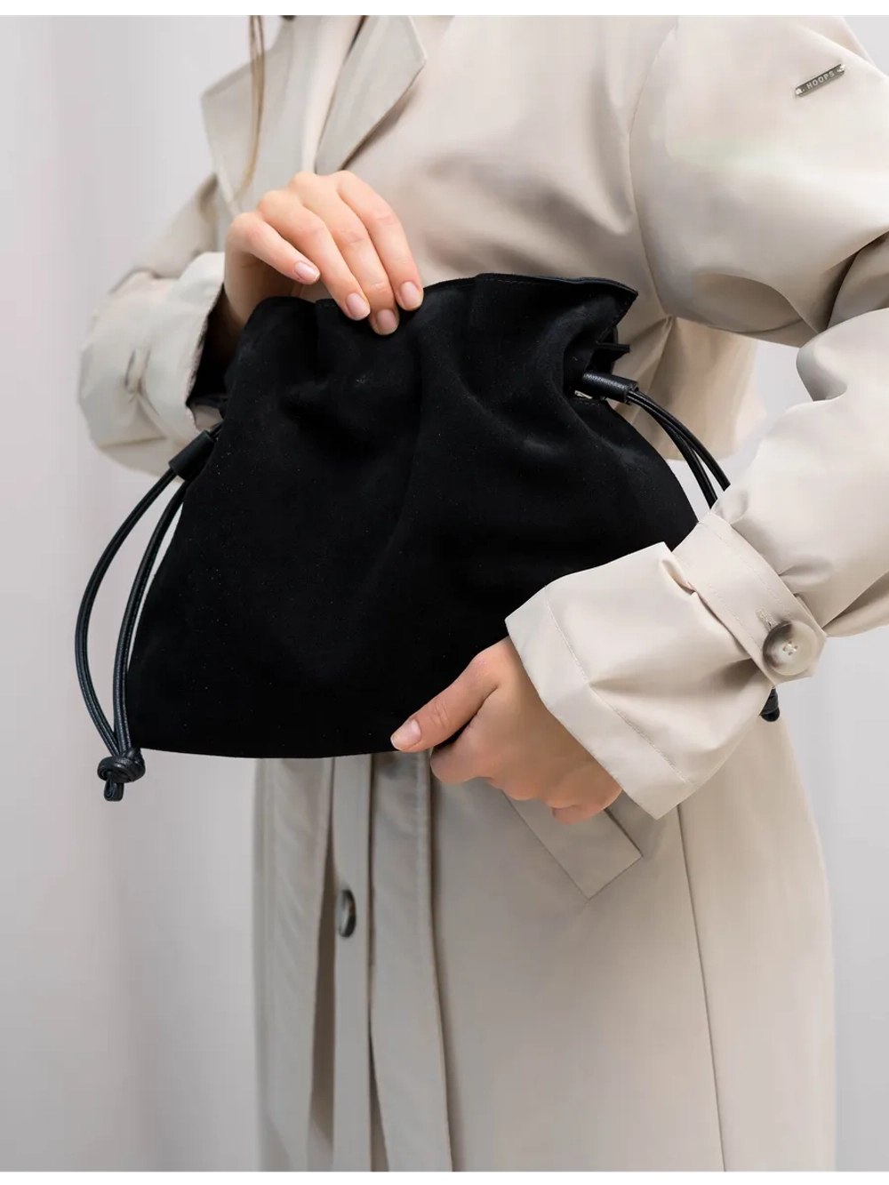 сумка через плечо средняя натуральная замша