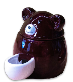 КерамикАрт кормушка для грызунов Мишка 150 мл, черная (30004)