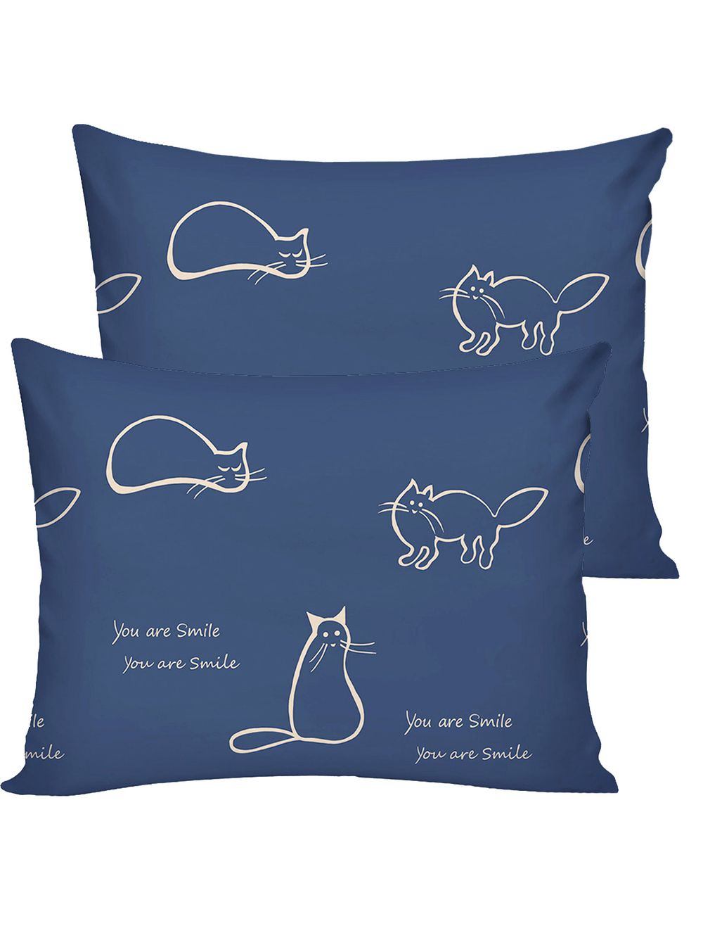 Постельное белье Simple House "Котики" 2-спальный   наволочки 50х70 2шт Простынь на резинке 160х200 см  Пододеяльник 175х215 см