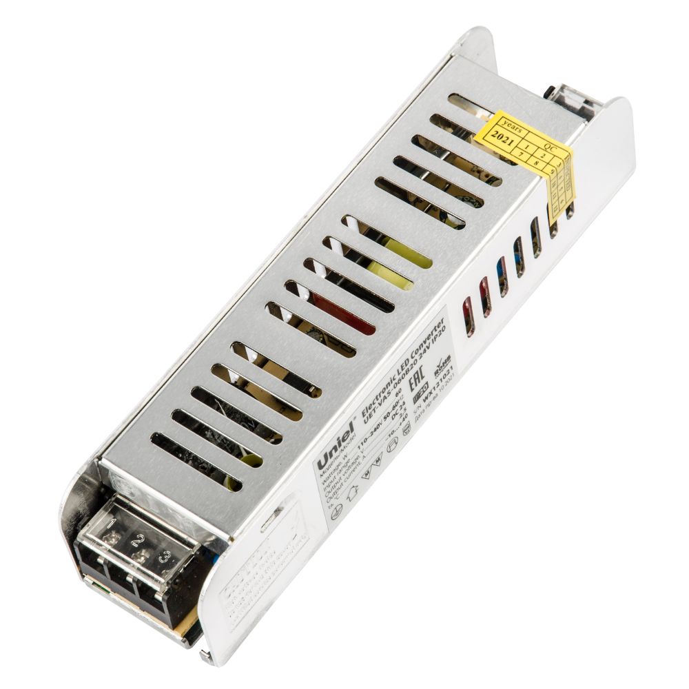UET-VAS-060B20 24V IP20 Блок питания. 60Вт. Металлический корпус. TM Uniel
