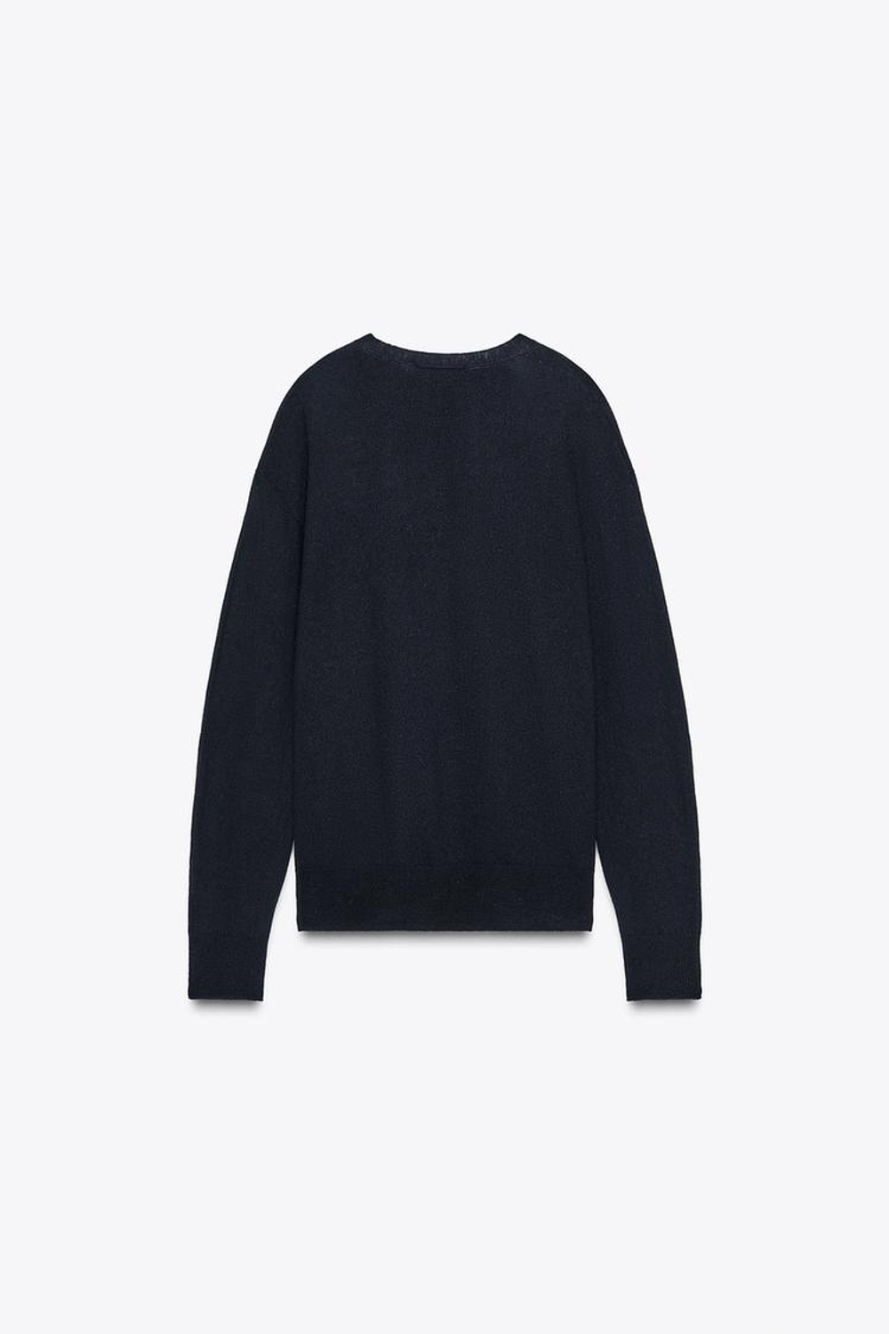 ZARA ДЖЕМПЕР ИЗ 100% СВЕРХМЯГКОЙ ШЕРСТИ, МОРСКОЙ СИНИЙ