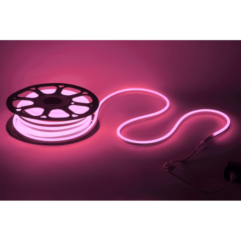 Светодиодная неоновая лента ЭРА N2835-120-IP67-220V-20m-P розовый | Светодиодный неон 220В и аксессуары
