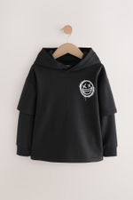 Толстовка с капюшоном для мальчика Next E43-671, Черный