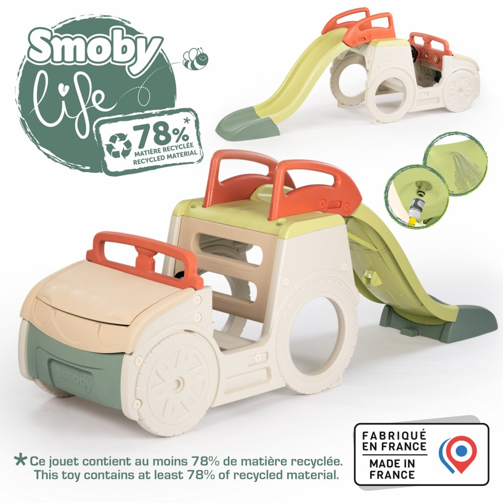Игровой комплекс-машина Smoby 840207 3-в-1 с горкой и лесенкой 840207 — фото 1