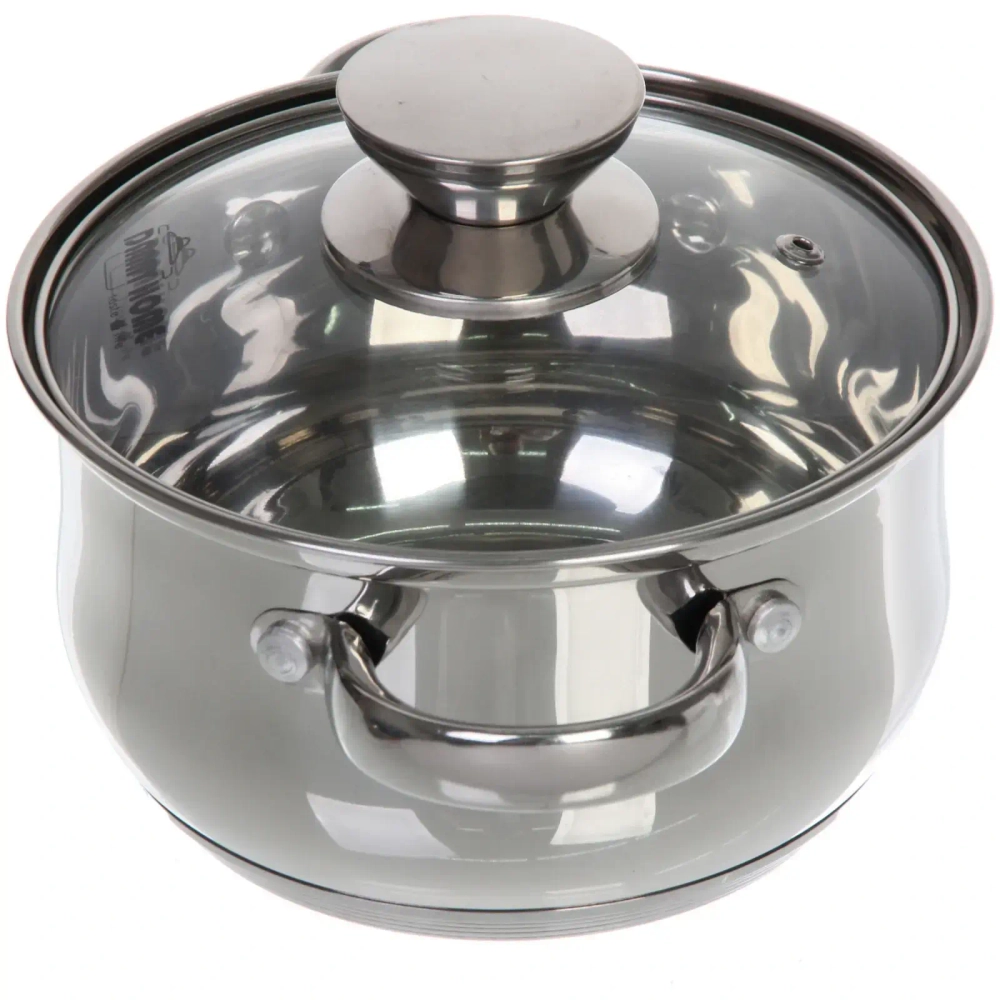 Набор посуды из нержавеющей стали EMMA 3 предмета (3 кастрюли 1,9л, 3,6л, 6,1л), DH12-3