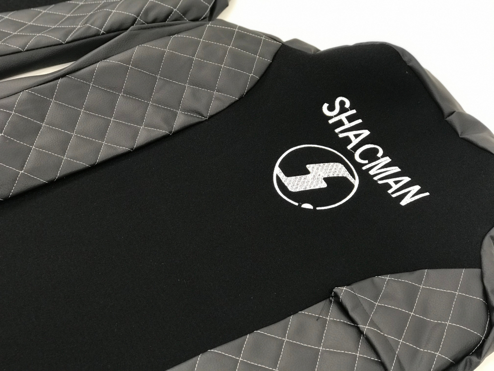 Чехлы модельные стеганные кожа + аликанте вышивка SHACMAN X6000 SH02 Польша