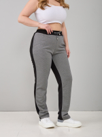 Костюм с брюками КБ-016П/черносерый-надпись