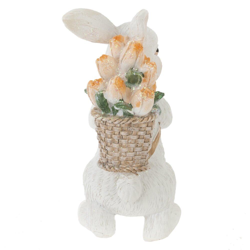 GAEM Фигурка декоративная "Заяц с корзиной", L5 W6,5 H11 см