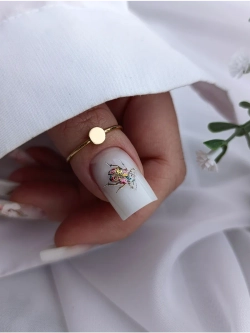 Lucky Rose Слайдеры наклейки для длинных ногтей 409