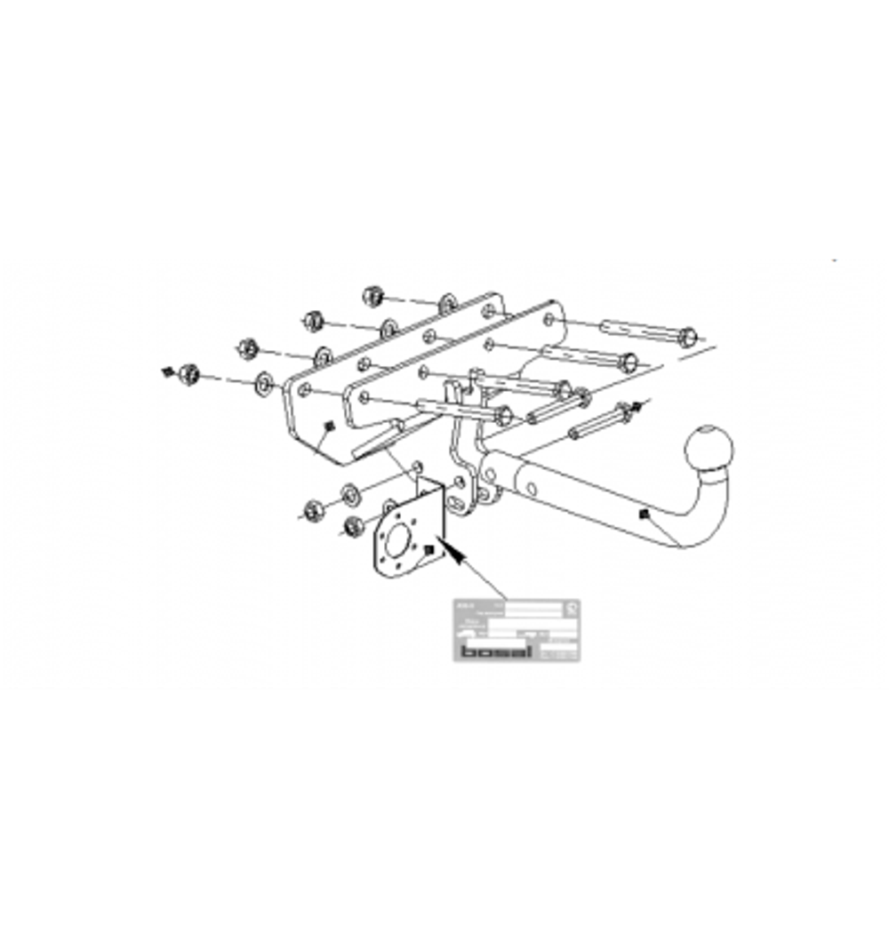 Фаркоп Oris на Jeep Wrangler SUV 2007- (паспорт и сертификат в комплекте,без электрики) 4852-A