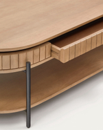 Licia Журнальный столик из дерева манго с натуральной отделкой 130 x 65 см