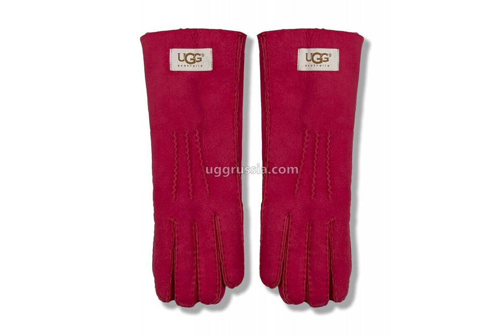 UGG Перчатки Замшевые Женские Розовые