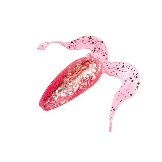 Лягушка несъедоб. Helios Frog 2,56&quot;/6,5 см Silver Sparkles &amp; Pink 100шт. (HS-21- 035-N)