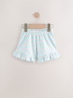 Шорты хлопковые с рюшами для девочки Next E65-371, Розовый, Голубой, Белый