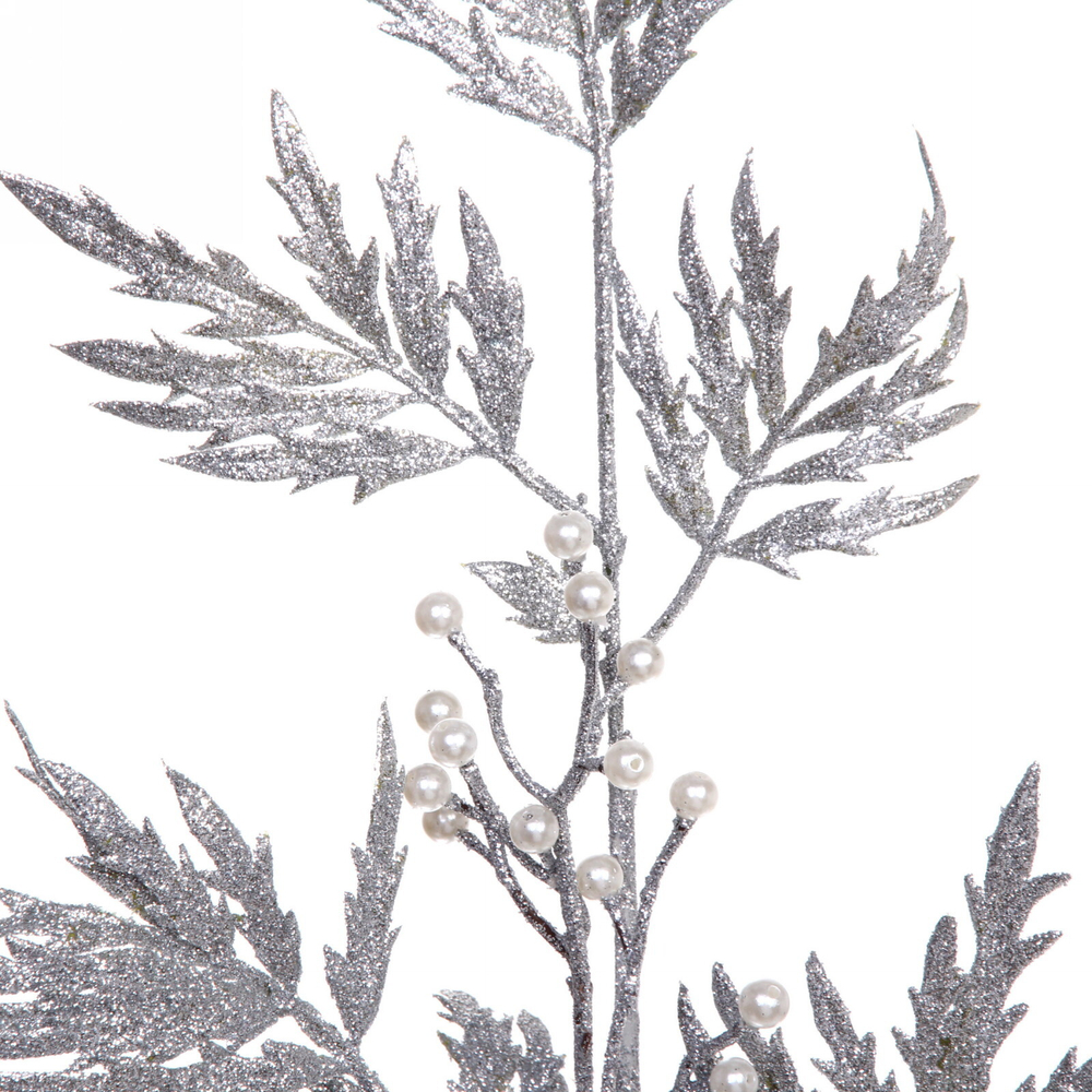 Ветка декоративная «Очарование» 80 см, Серебро