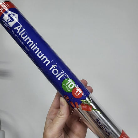 Фольга пищевая алюминиевая ,29 см*10 м, 11 мкм