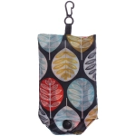 Сумка - шоппер с карабином «ИДЕЯДОМА», принт листики, 60*38см/нагрузка до 10кг (инд. пакет истикер)