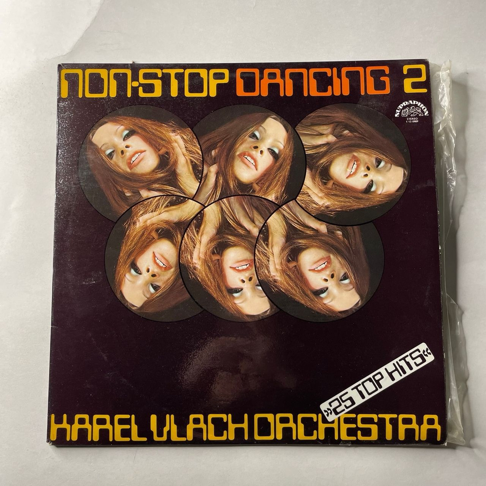 Винтажная виниловая пластинка LP Карел Влах Karel Vlach Orchestra, Non Stop Dancing 2, 25 Top Hits (Чехословакия 1972)