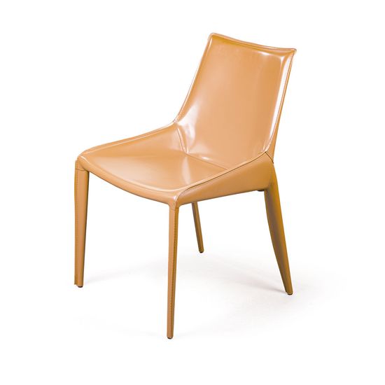 Стул David, кожа camel