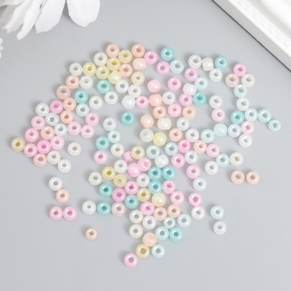 Бисер стекло 6/0 "Разноцветное ассорти" 10 гр   7998743