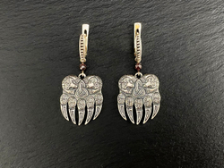 Серьги "Лапа медвежья"