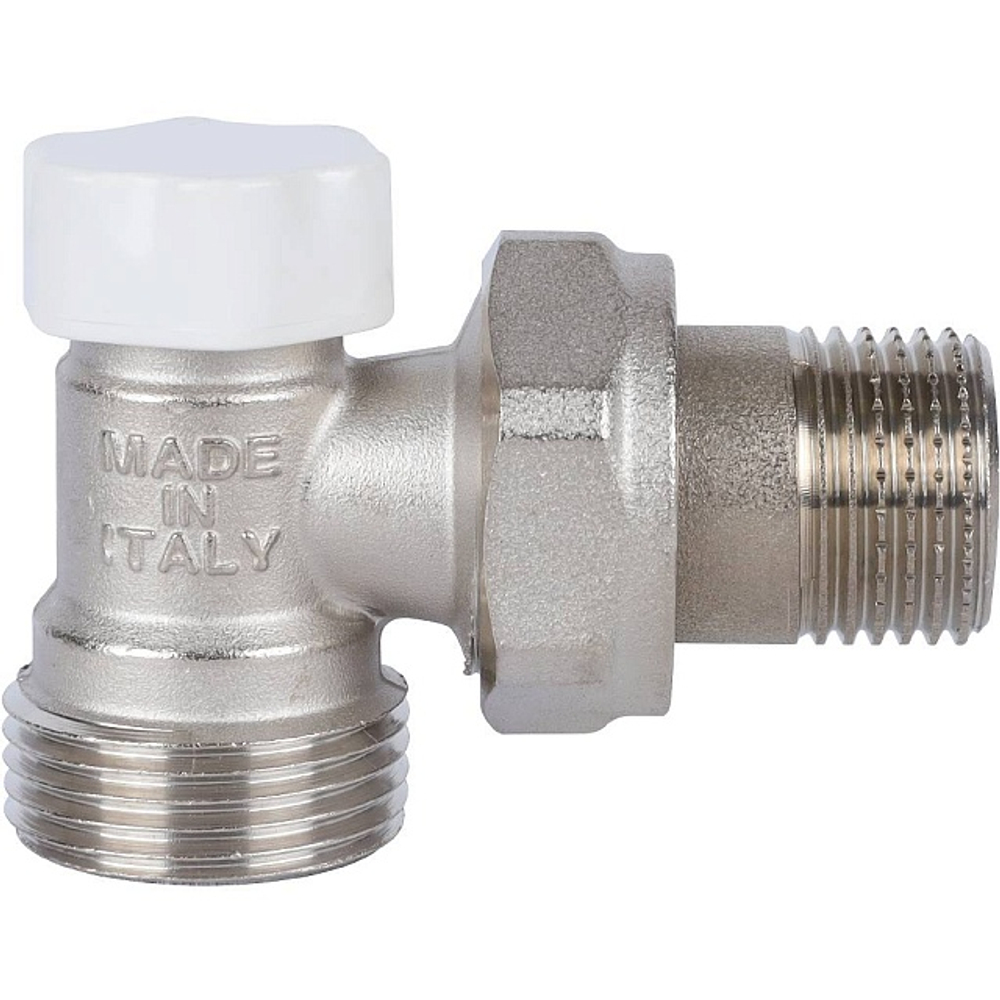 Клапан балансировочный угловой STOUT - 3/4" x 1/2" (НР/НР-американка, PN10, Tmax 120°C)