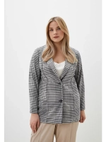 Жакет трикотажный в клетку стиль old money без подклада