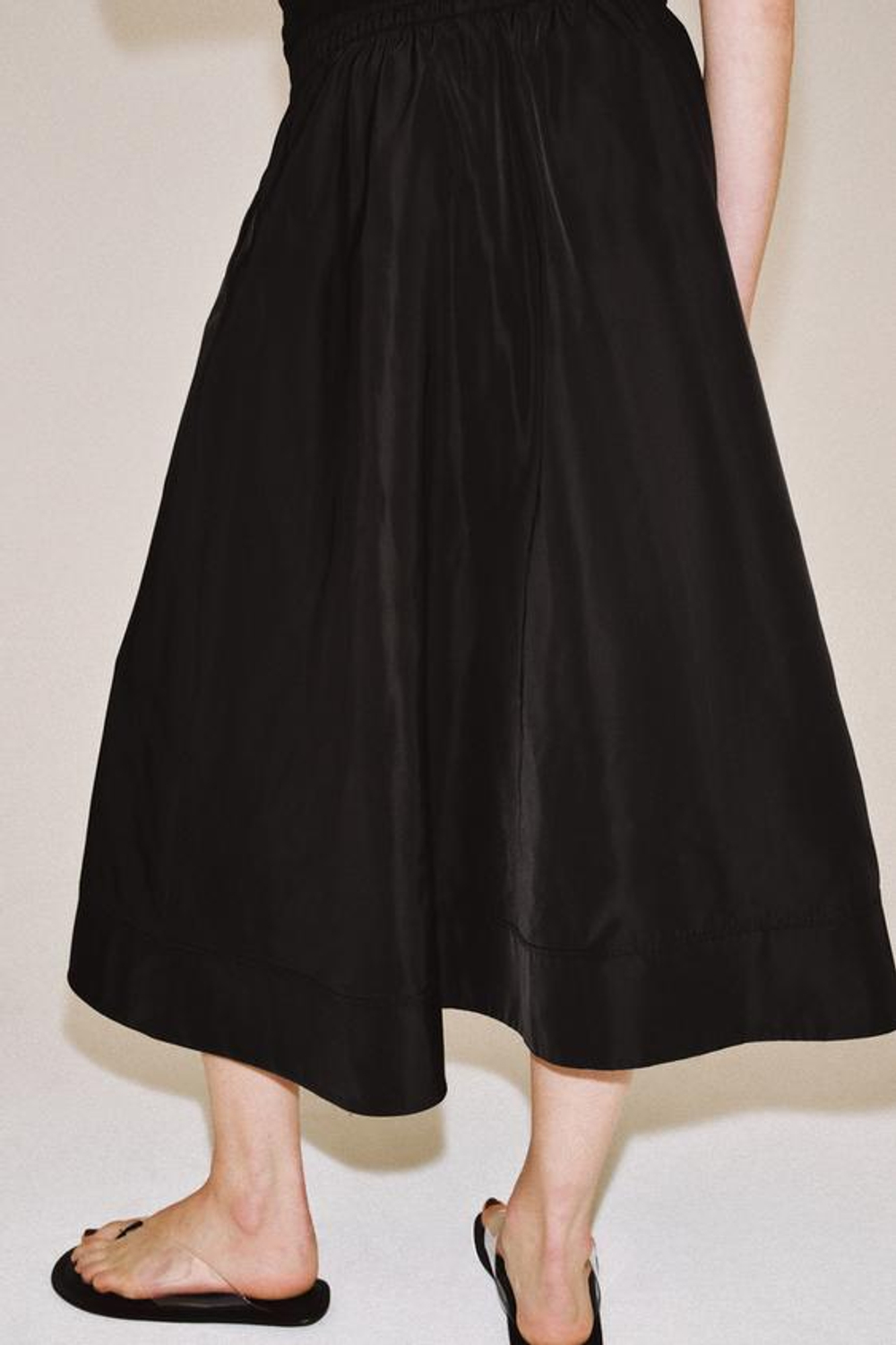 ZARA ЮБКА МИДИ — ZW COLLECTION, ЧЕРНЫЙ