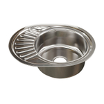 Мойка овал 57х45 (0,8) прав вып 3 1/2 MIXLINE 18 см с сифоном