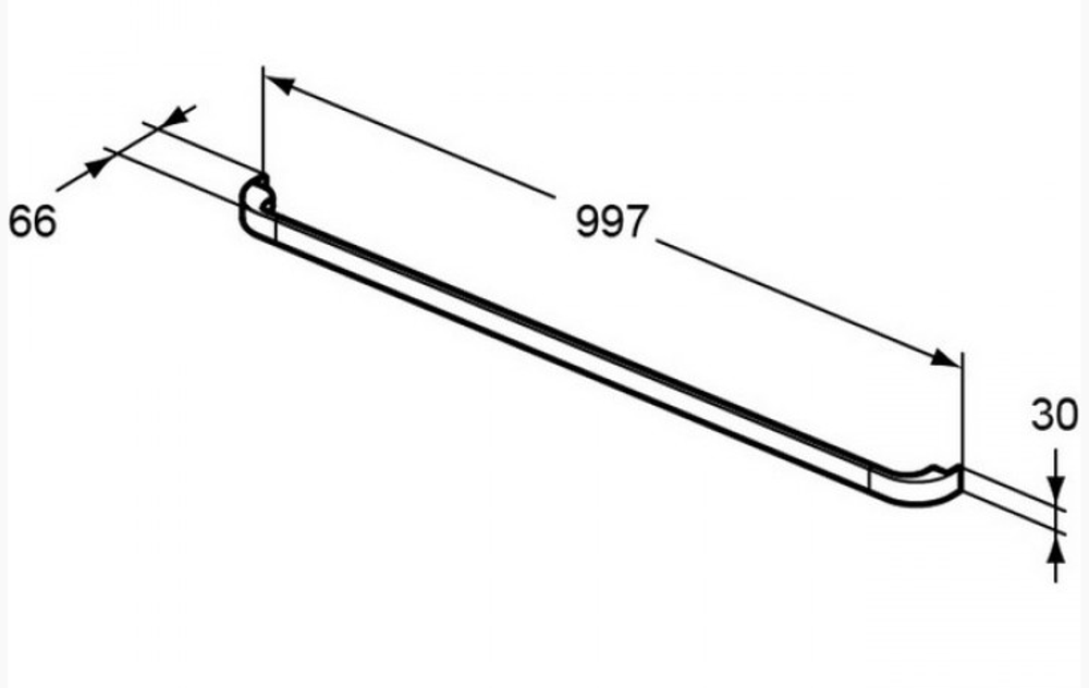 Ручка для подстолья и декоративного модуля 997x66x30 мм Ideal Standard TONIC II R4360AA для подстолья и декоративного модуля для умывальника