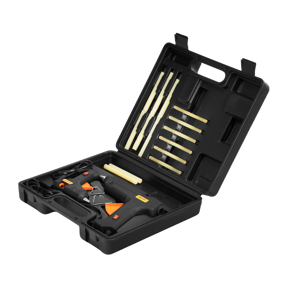 Набор клеевых пистолетов в кейсе, 7/11 мм, 20/100 Вт, 3/8 г./мин., выключатель// Sparta