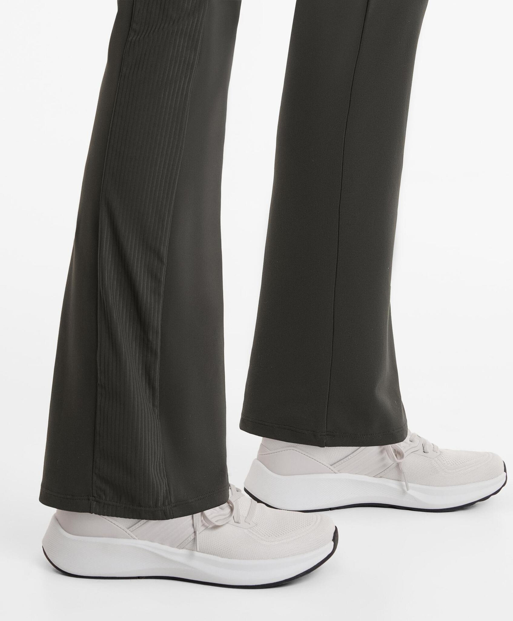 Oysho Длинный комбинезон Comfortlux с деталями в рубчик, свинцовый