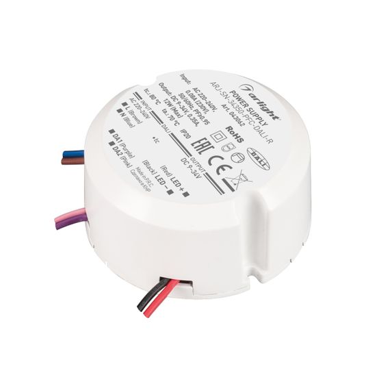 Блок питания ARJ-SN-34350-PFC-DALI-R (12W, 9-34V, 0.35A) Arlight 043062