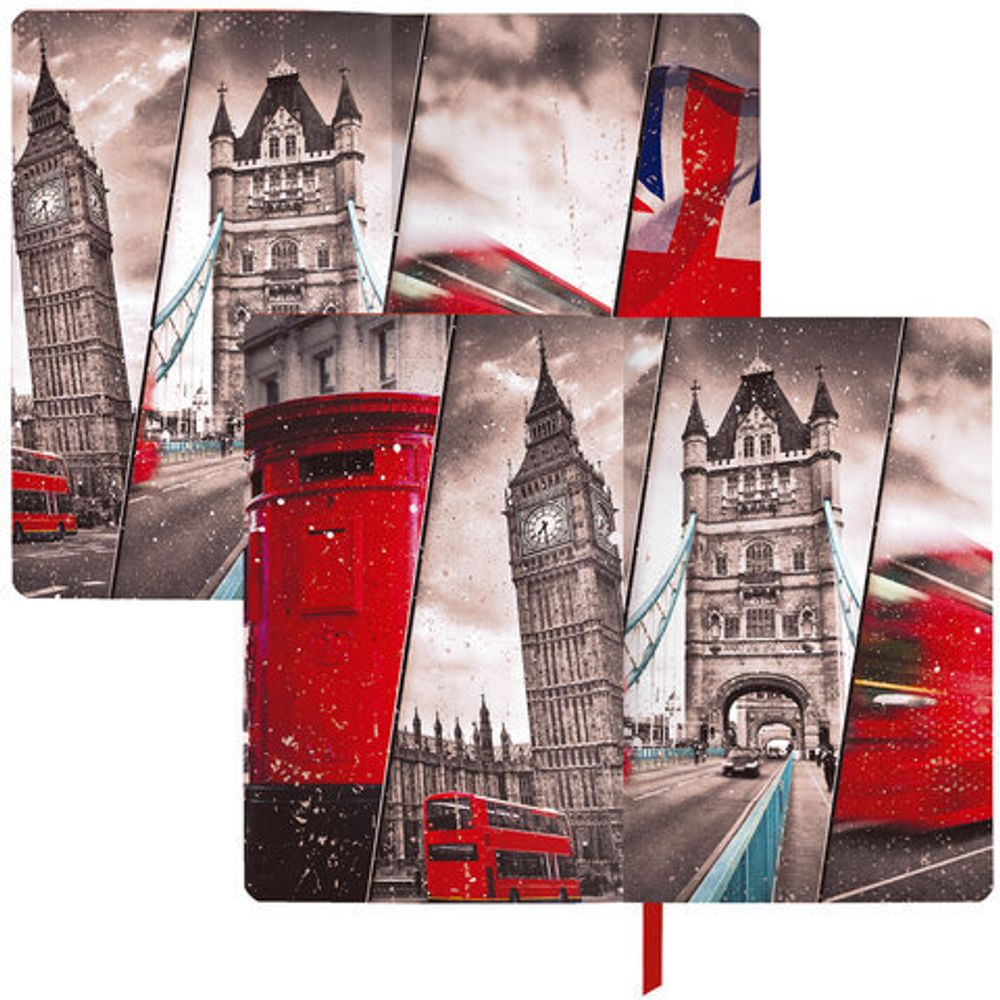 Ежедневник недатированный А5 (138х213 мм), BRAUBERG VISTA, под кожу, гибкий, 136 л., "Great Britain", 112007